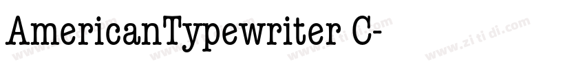AmericanTypewriter C字体转换